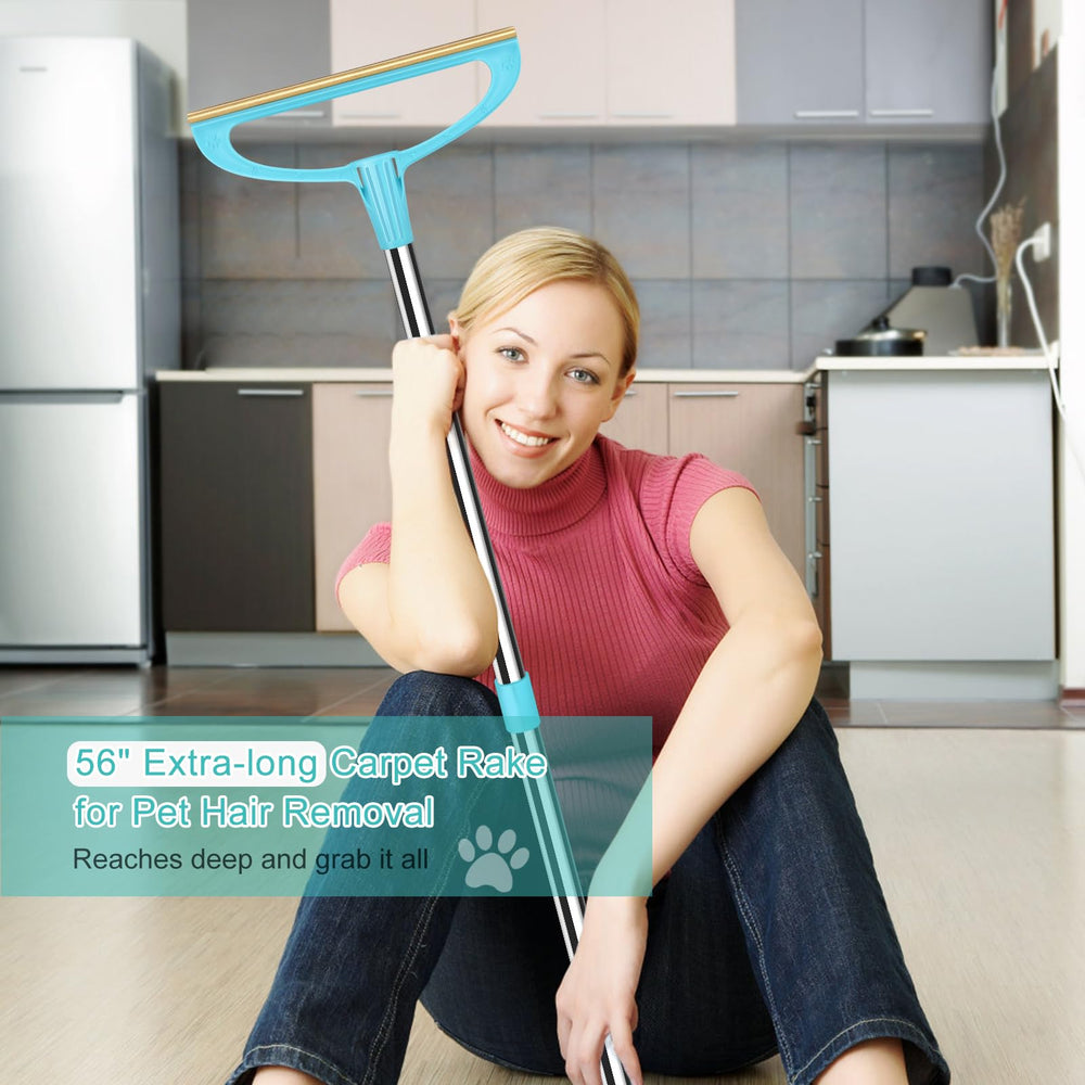 TOSMAL Carpet Rake closeup of tines for efficient fur lifting