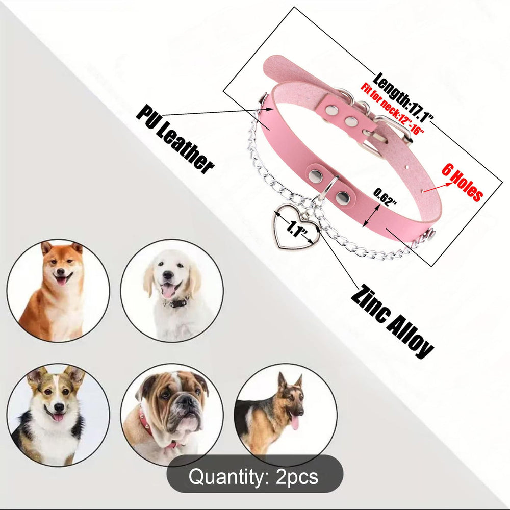 Tosmifairy Pink Collar Photo Shoot shows vibrant color against fur tones and keeps pets visible.