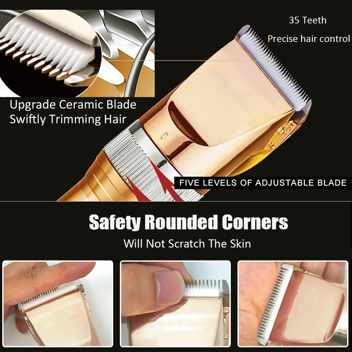 Tosuua heavy duty pet grooming clippers two blades kit enables versatile trimming.
