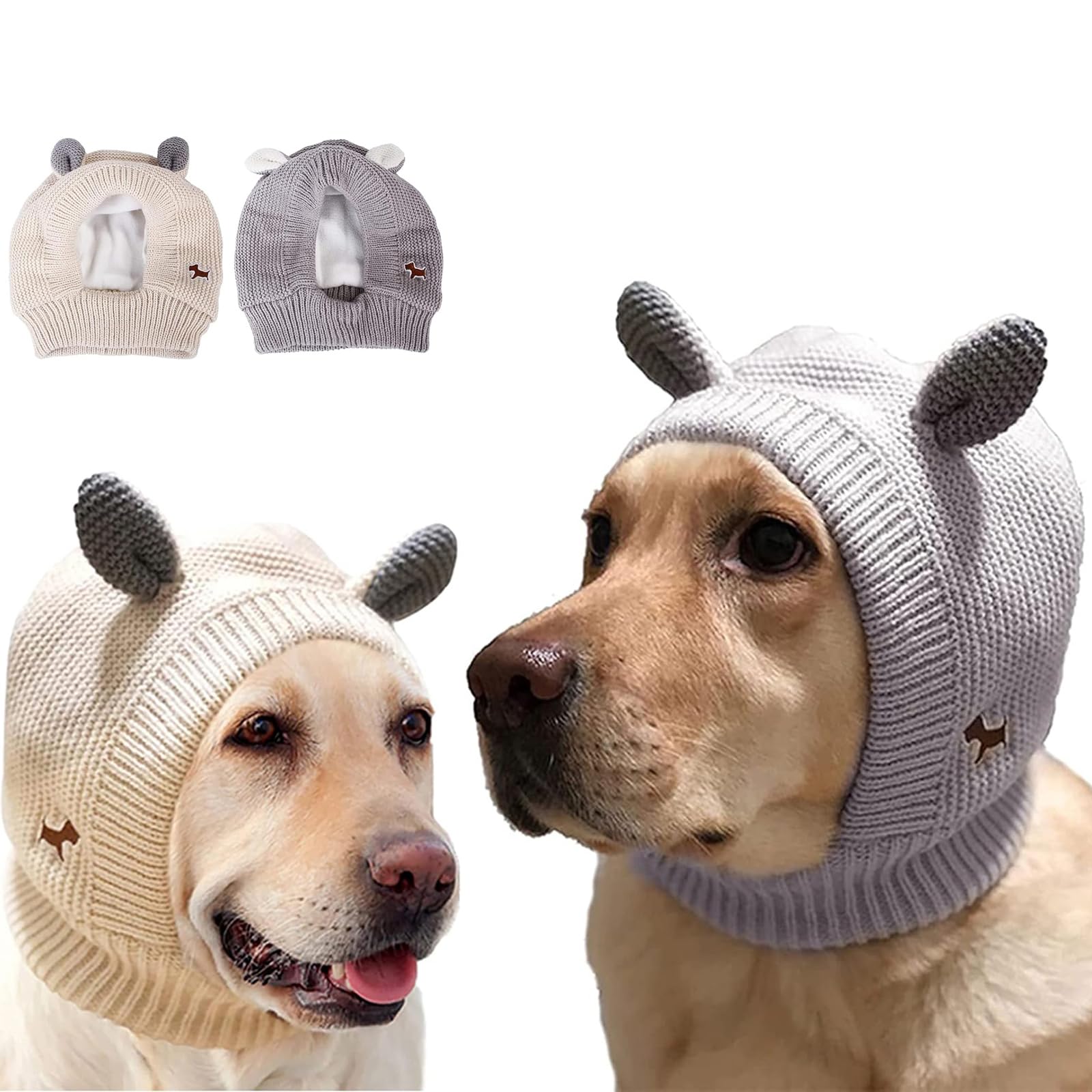 Tosuua Quiet Ears dog muffs gray shield against loud noises during car rides