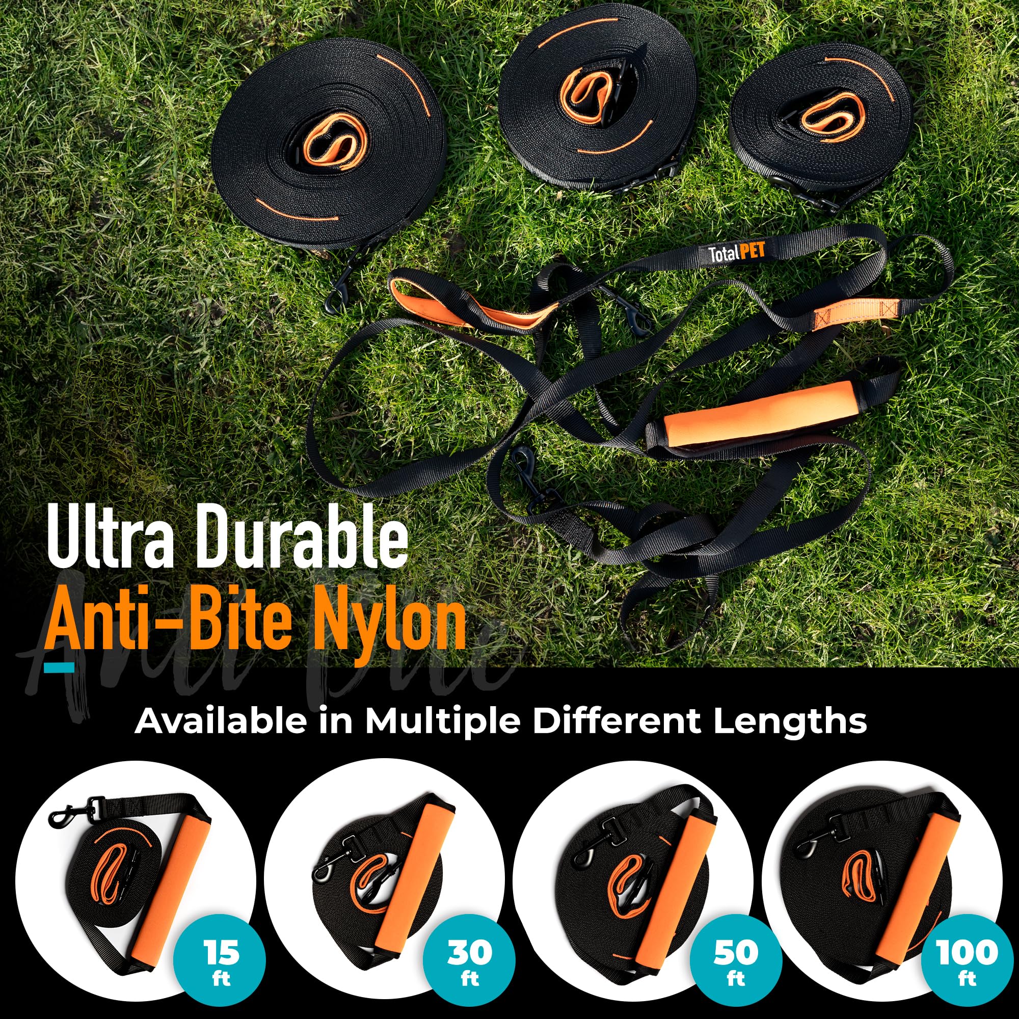 Total Pet control handle detail highlights gradual slowing to prevent hand burns during stops.