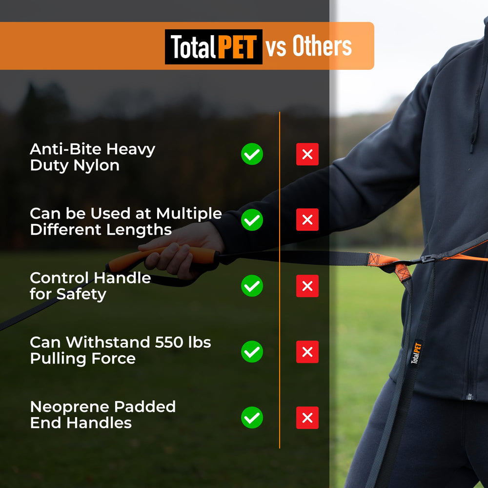 Total Pet durable leash suitable for large and small breeds in everyday walks.