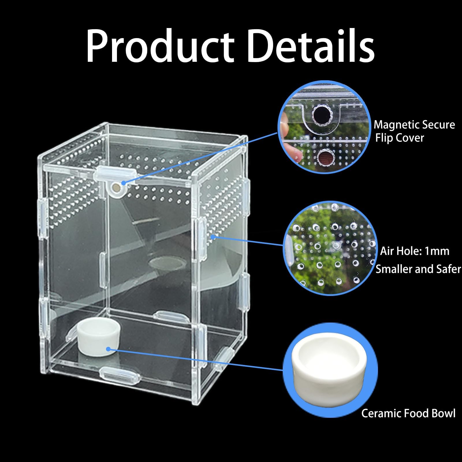 TOTZLIAN mini-habitat 360-view reveals full visibility for monitoring occupants.