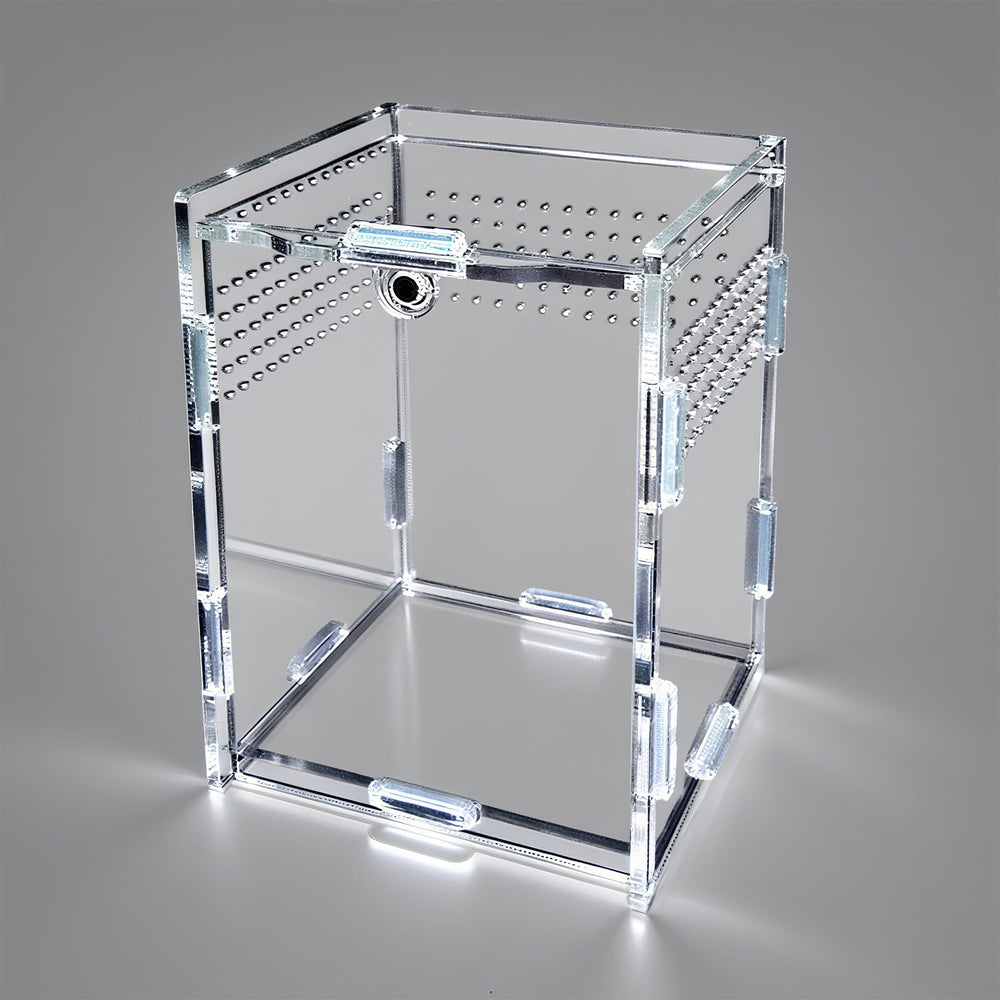 TOTZLIAN mini-habitat front view shows crystal-clear acrylic for easy observation.