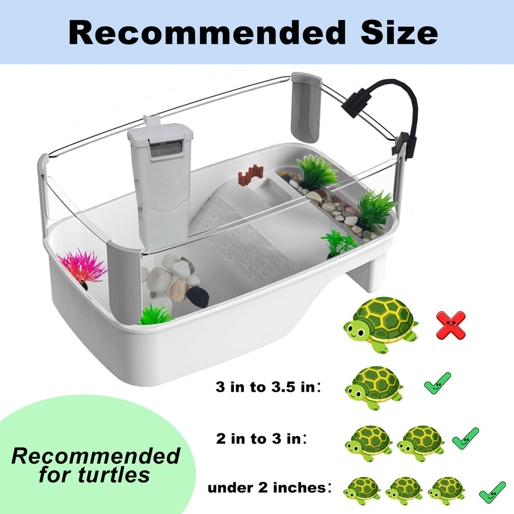 Totzlian turtle habitat-decorative-plants adds hiding spots and realistic scenery.
