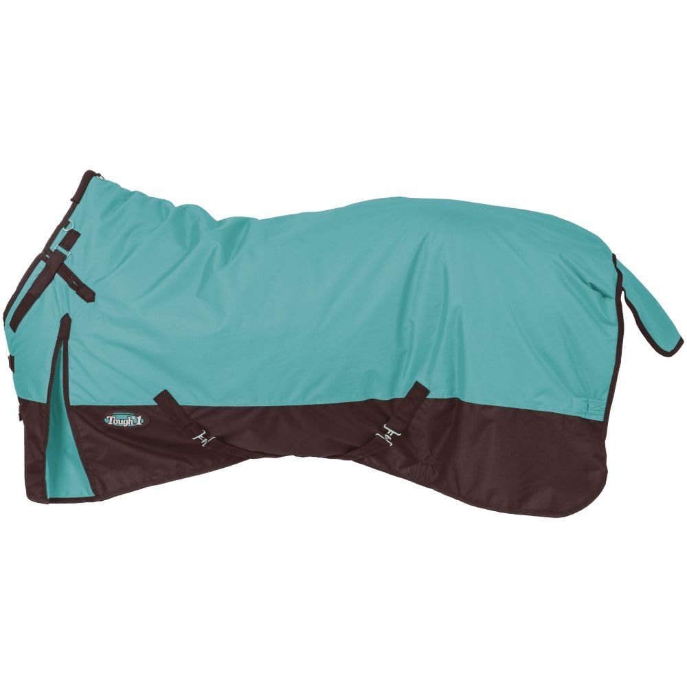 Tough 1 Snuggit Blanket turquoise front view showing waterproof protection and secure fit.