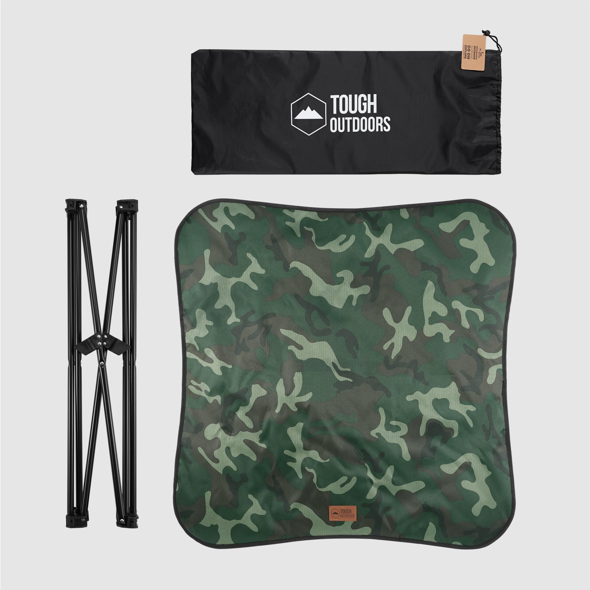 Easy-clean Tough Outdoors dog bed fabric, wipe-clean after adventures