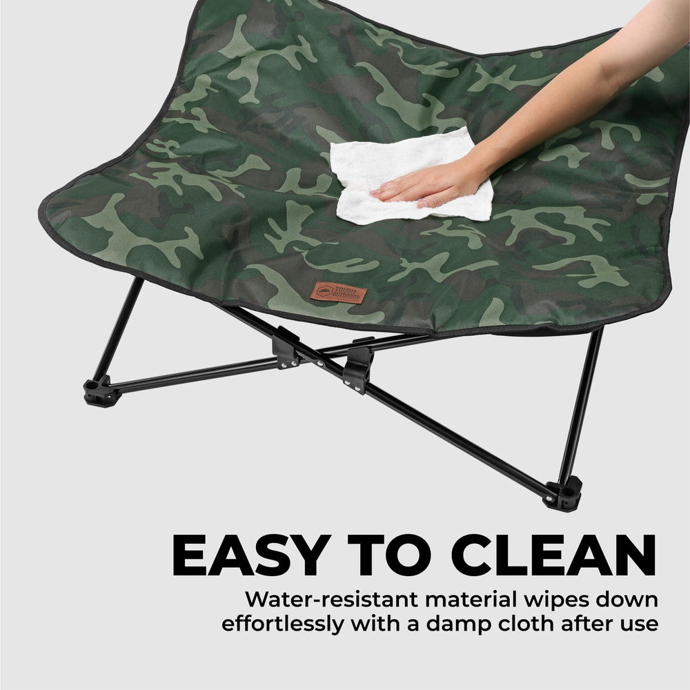 Padded surface from Tough Outdoors dog bed providing cozy outdoor rest