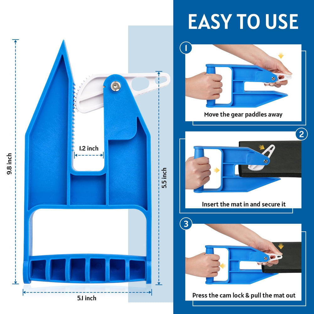 Touri Mat Movers time-saving tool reduces effort during mat repositioning