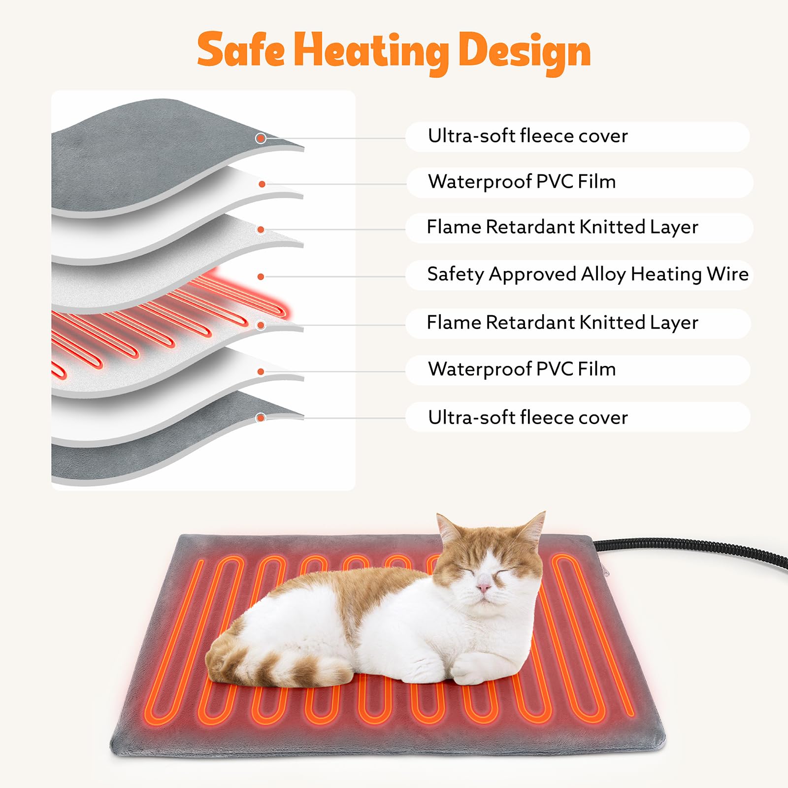 Tovve cat house timer feature enables 1–24 hour heating scheduling.