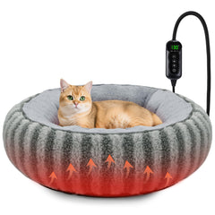 Tovve heated cat bed hero shows cozy donut shape for warmth