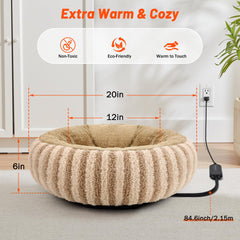 Tovve heated cat bed chew-resistant wire feature keeps cords safe