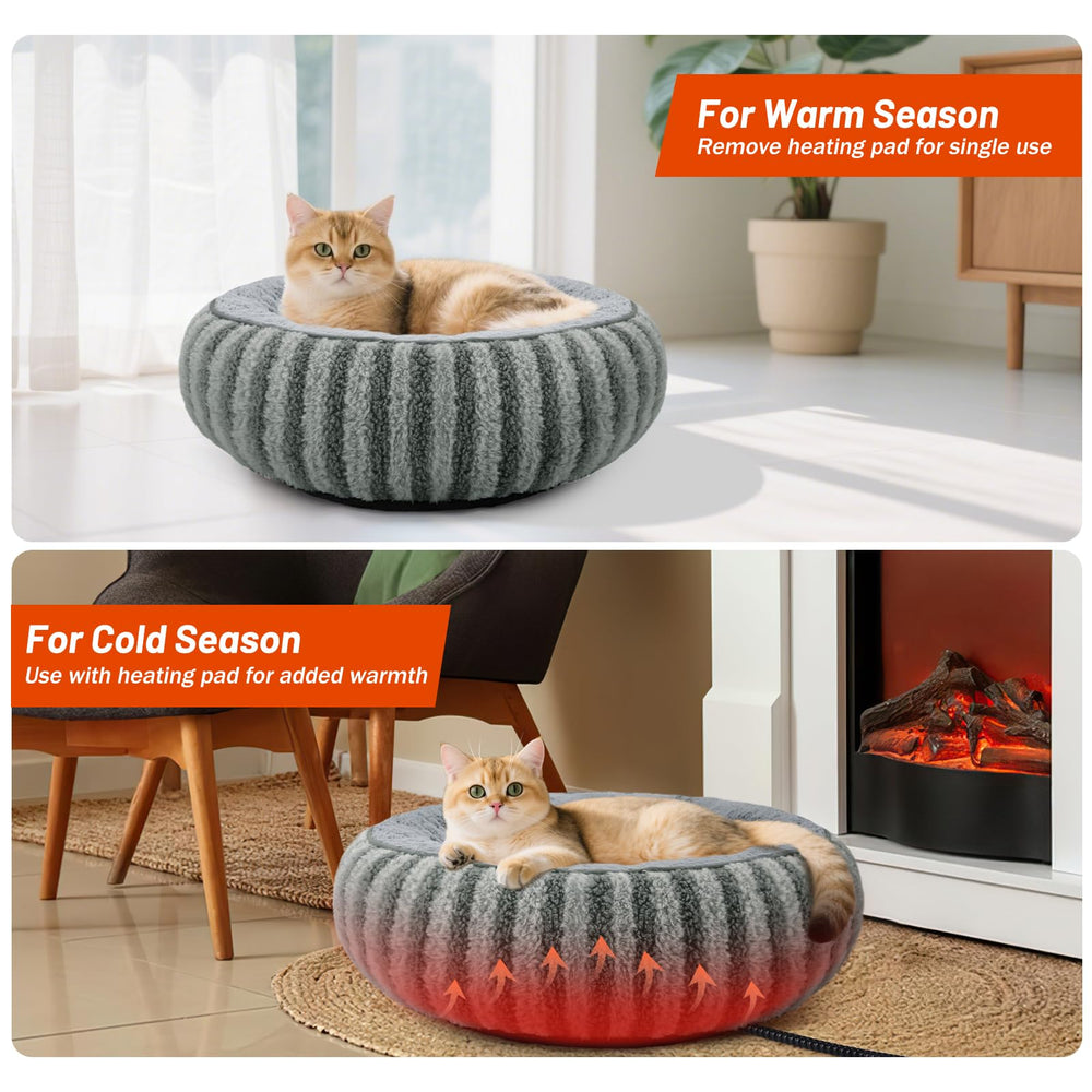Tovve heated cat bed small cat nest sized for kittens and small pets