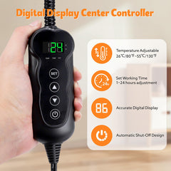 Tovve heated pad safety design features waterproof and flame-retardant protection.