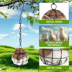 TOWDREU hummingbird nesting ball in garden attracting small birds