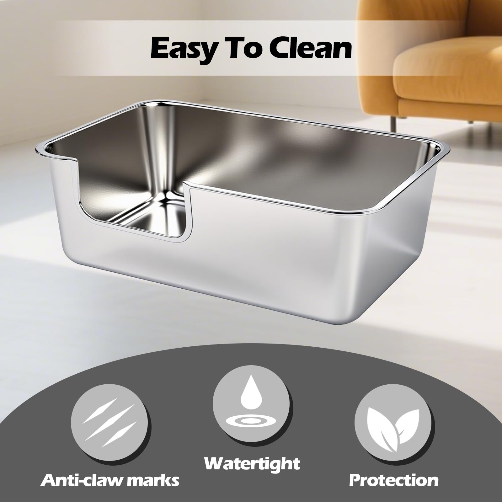 TownTime anti-odor, rust-resistant steel design reduces lingering smells between cleanings.