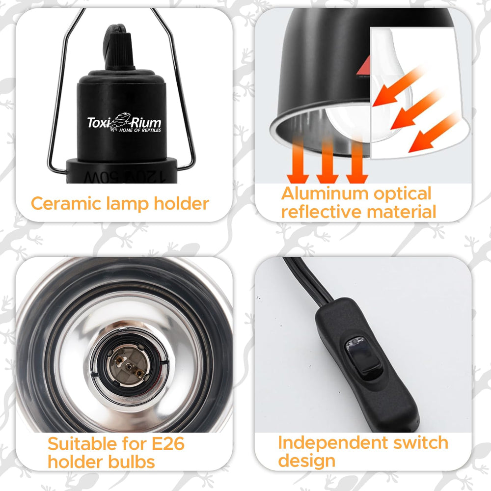 ToxiRium easy hanging hook and power switch for simple installation