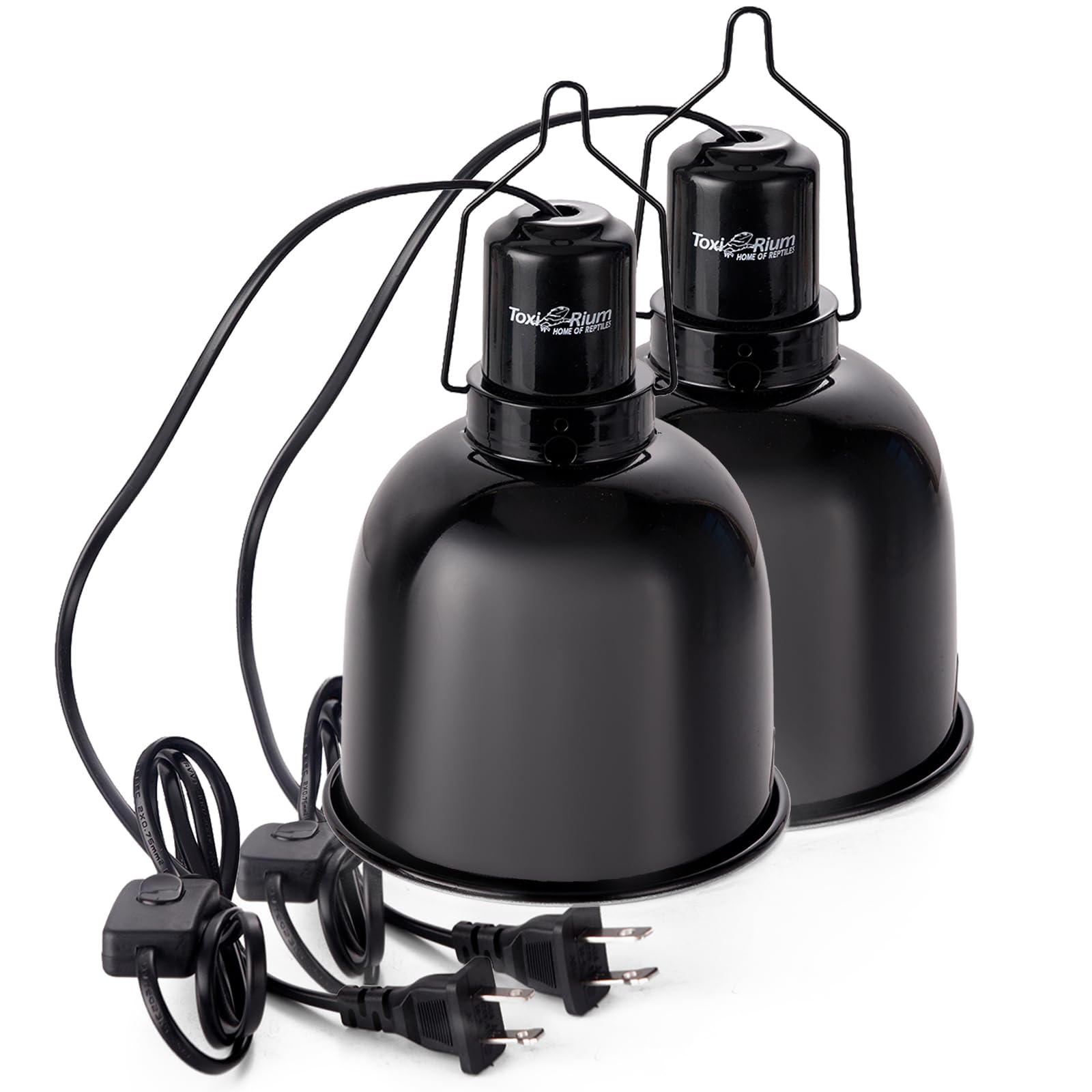 ToxiRium reptile light dome cap assembly shown for quick setup in enclosures