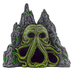 Toy Vault Cthulhu monster front-view aquarium cave hideaway makes a dramatic centerpiece