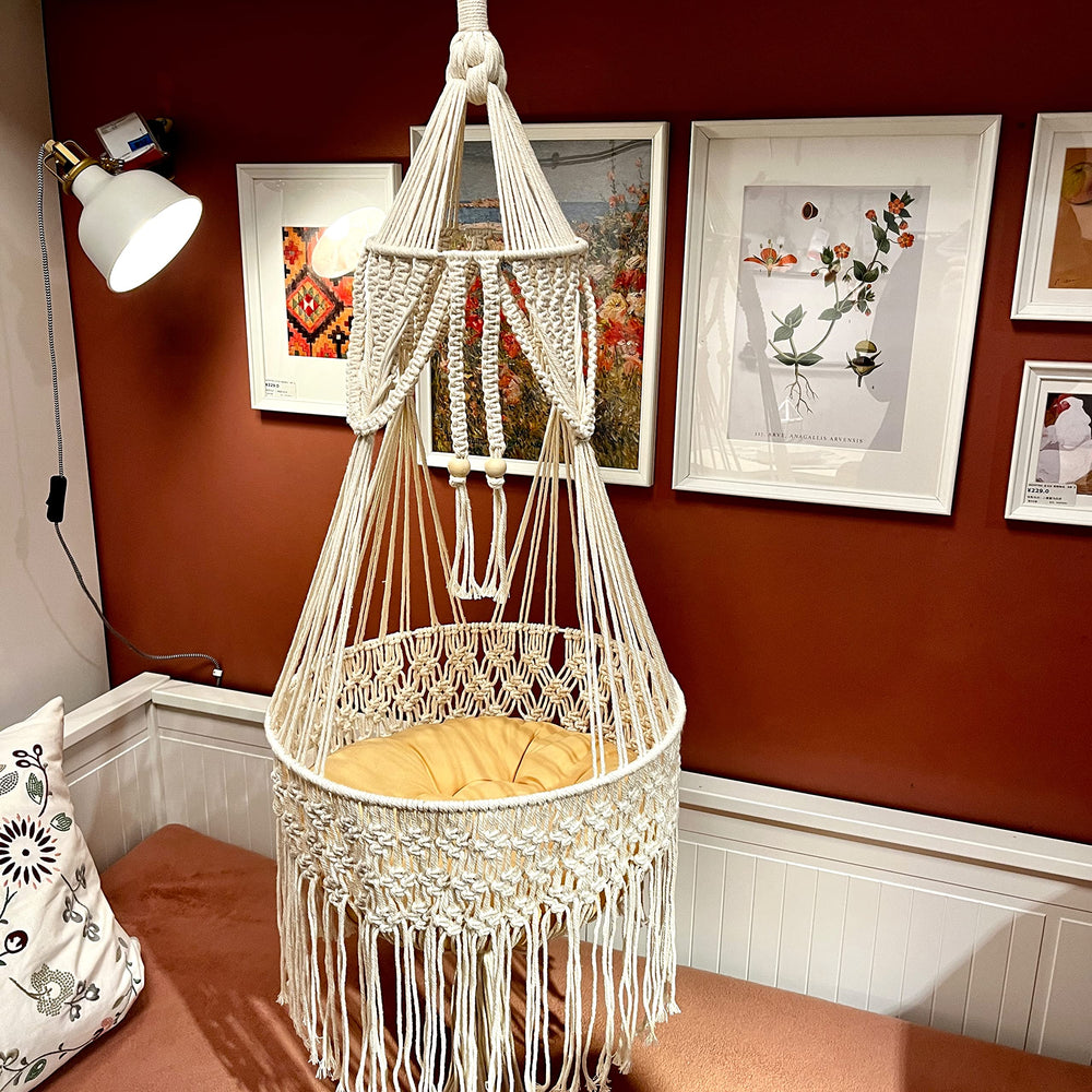 TOYAFUN Macrame Cat Hammock easy-assembly design enables quick setup