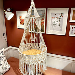 TOYAFUN Macrame Cat Hammock easy-assembly design enables quick setup