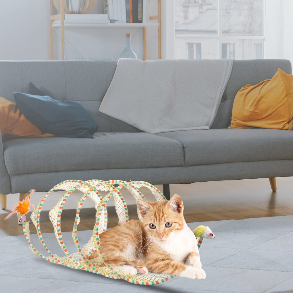 TOYMIS tunnel's steel wire core provides stability during lively play.