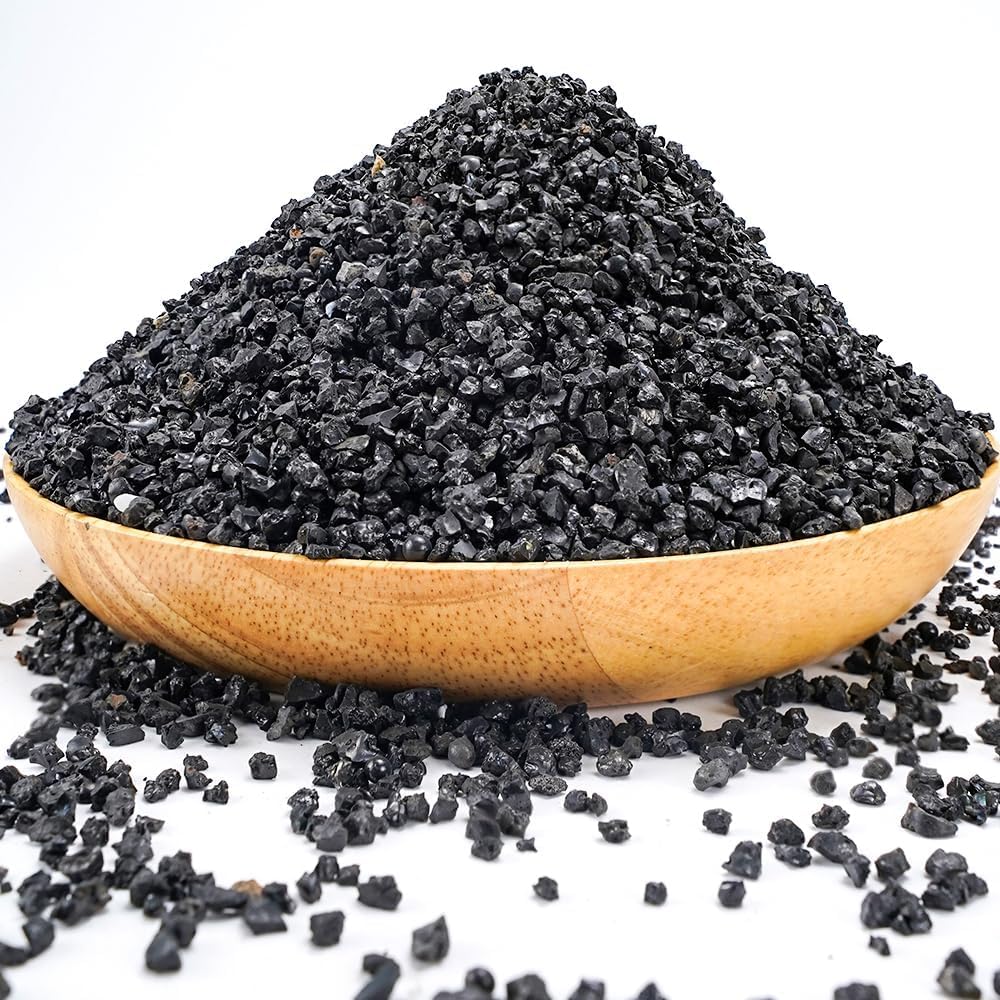 TOYPOPOR black lava pebbles pack for natural aquarium substrate