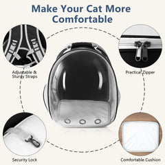 TOYSINTHEBOX cat backpack ventilation-system promotes airflow for comfy rides.