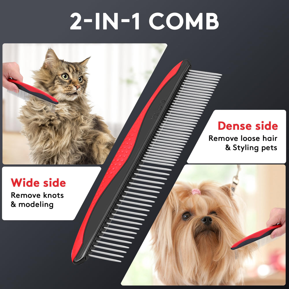 Tpotato deshedding dog brush double-sided design for dematting and deshedding
