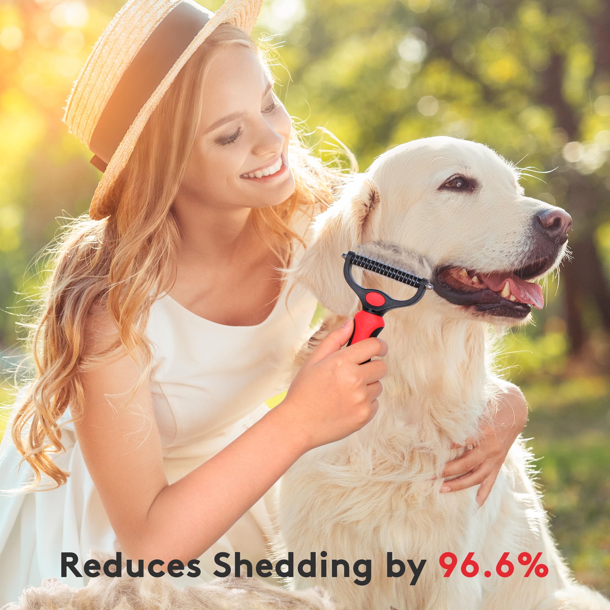 Tpotato deshedding dog brush gift-pack packaging ideal for pet care gifts