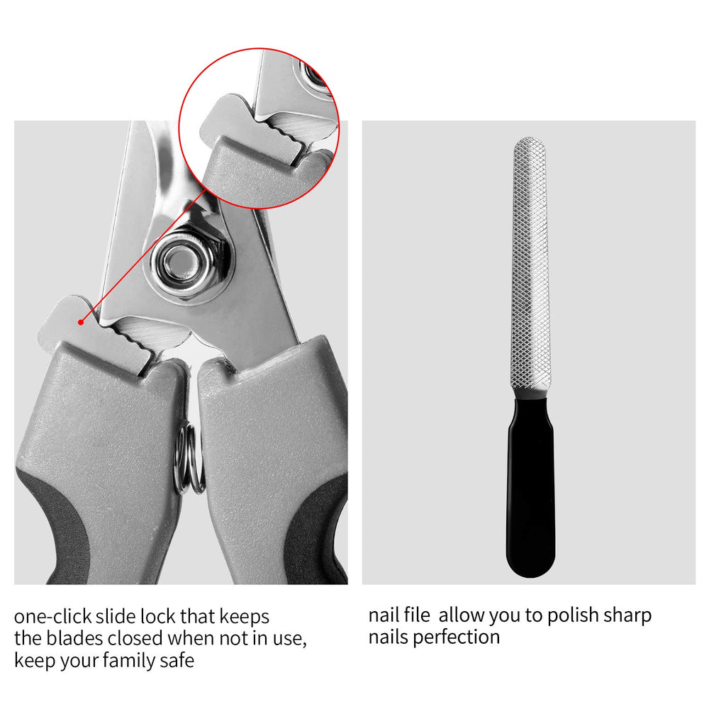 Tpotato dog nail clippers ergonomic non-slip grip reduces hand fatigue for comfortable grooming