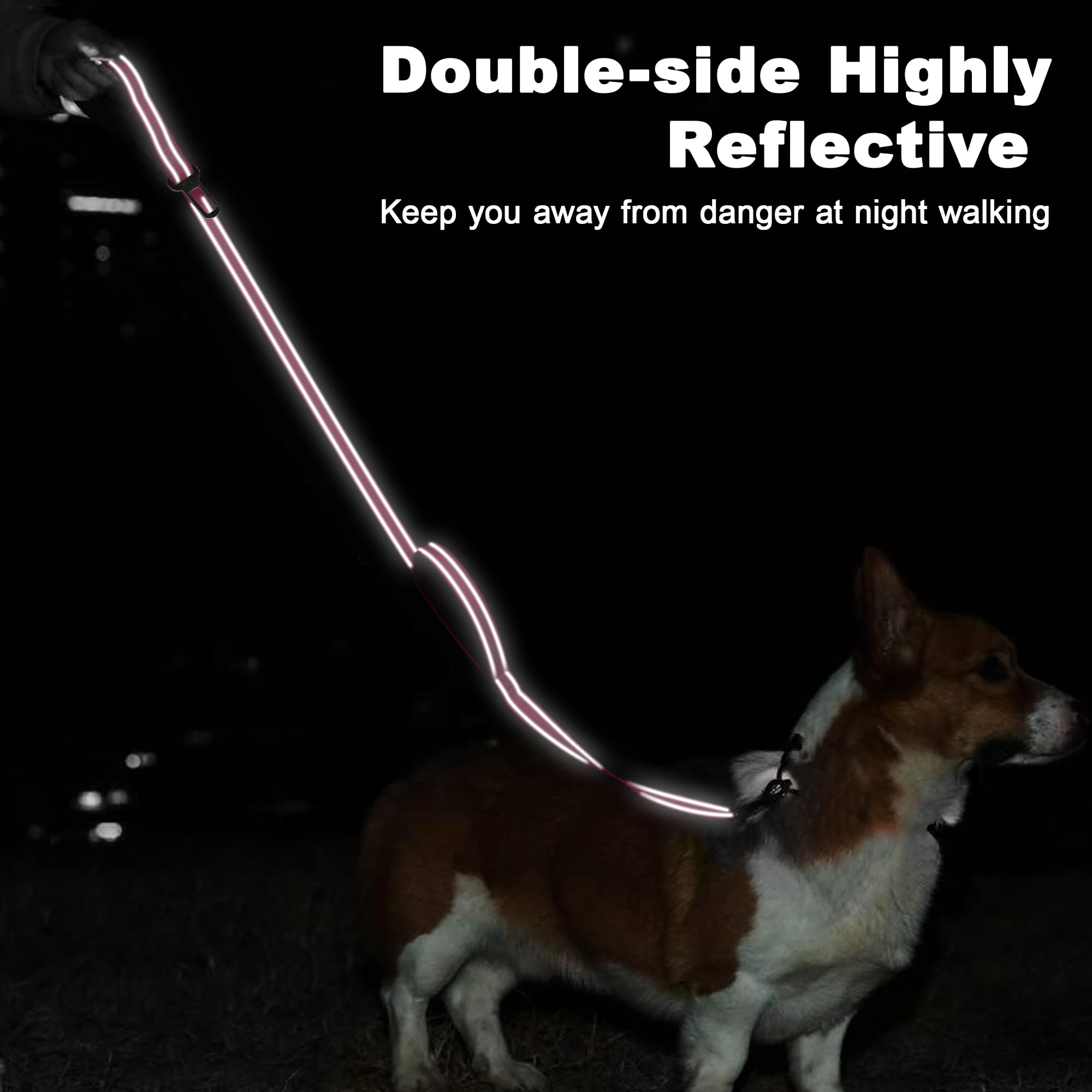 Heavy-duty nylon leash by Tpotato with double stitching for durability and long-lasting use.