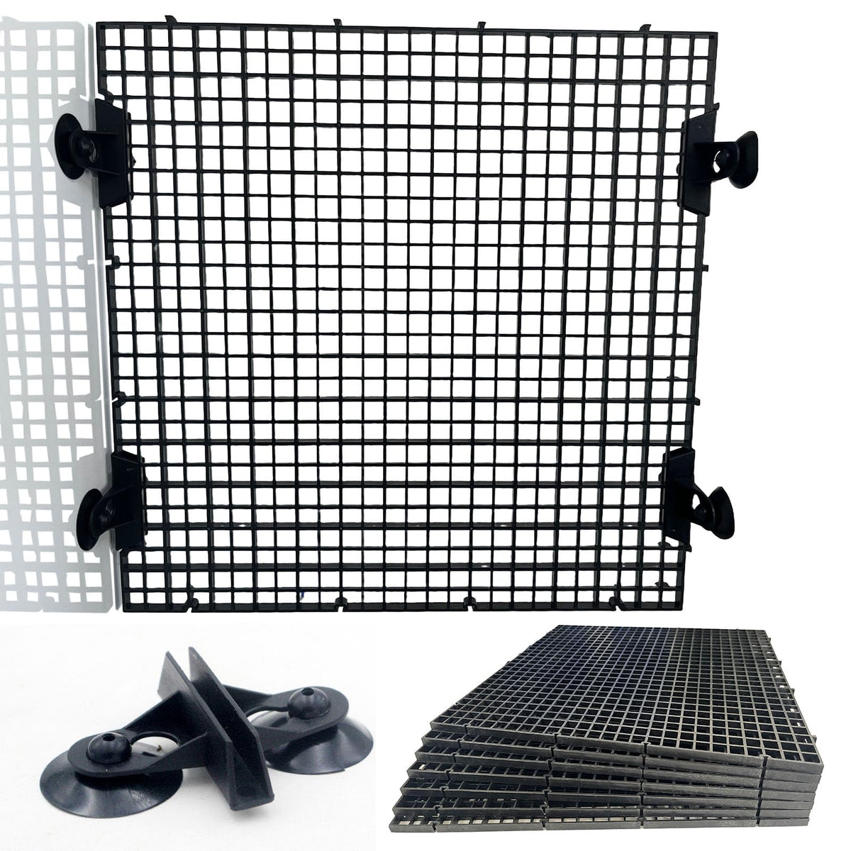TQDXZA divider panel front view 11x11 black for flexible tank organization