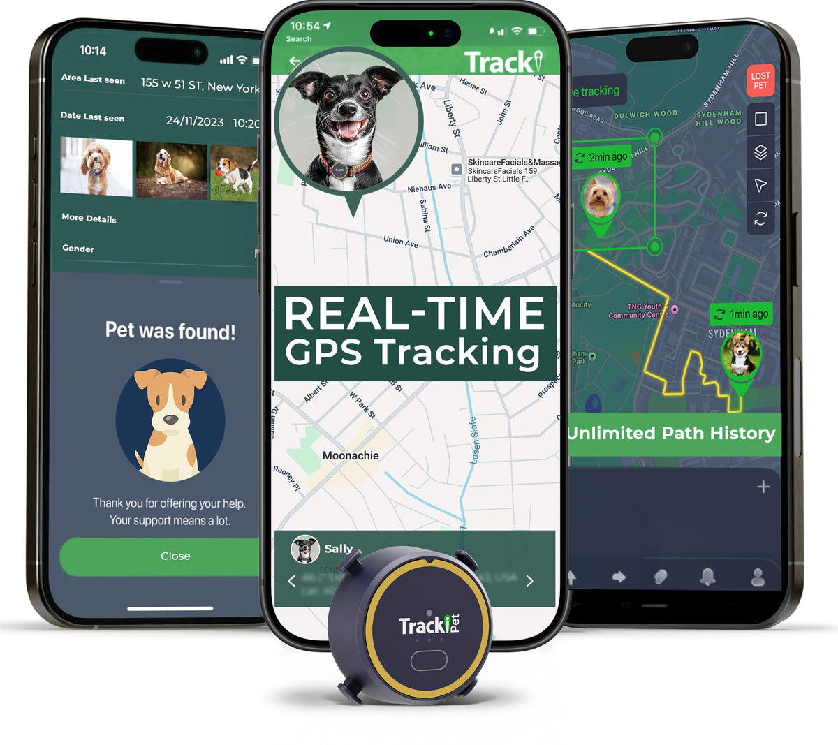 Tracki dog GPS tracker collar-attachment enables secure collar compatibility for everyday walks.