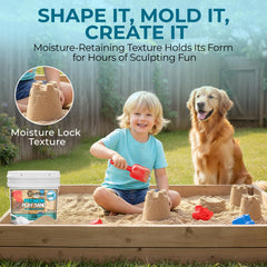 Trade Grade Play Sand on a kid-friendly table supports tactile learning during play.