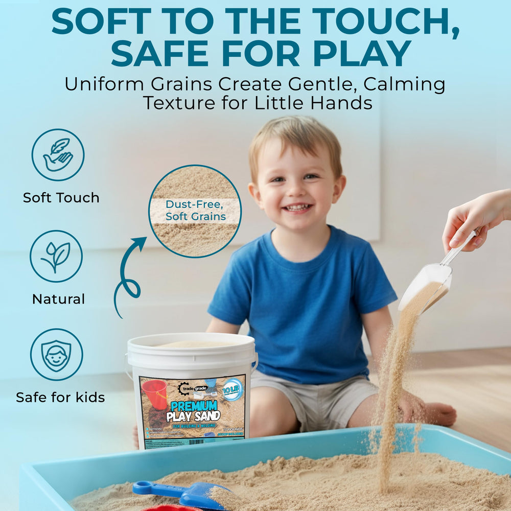 Trade Grade Play Sand supports therapy and sensory exploration through textured play.