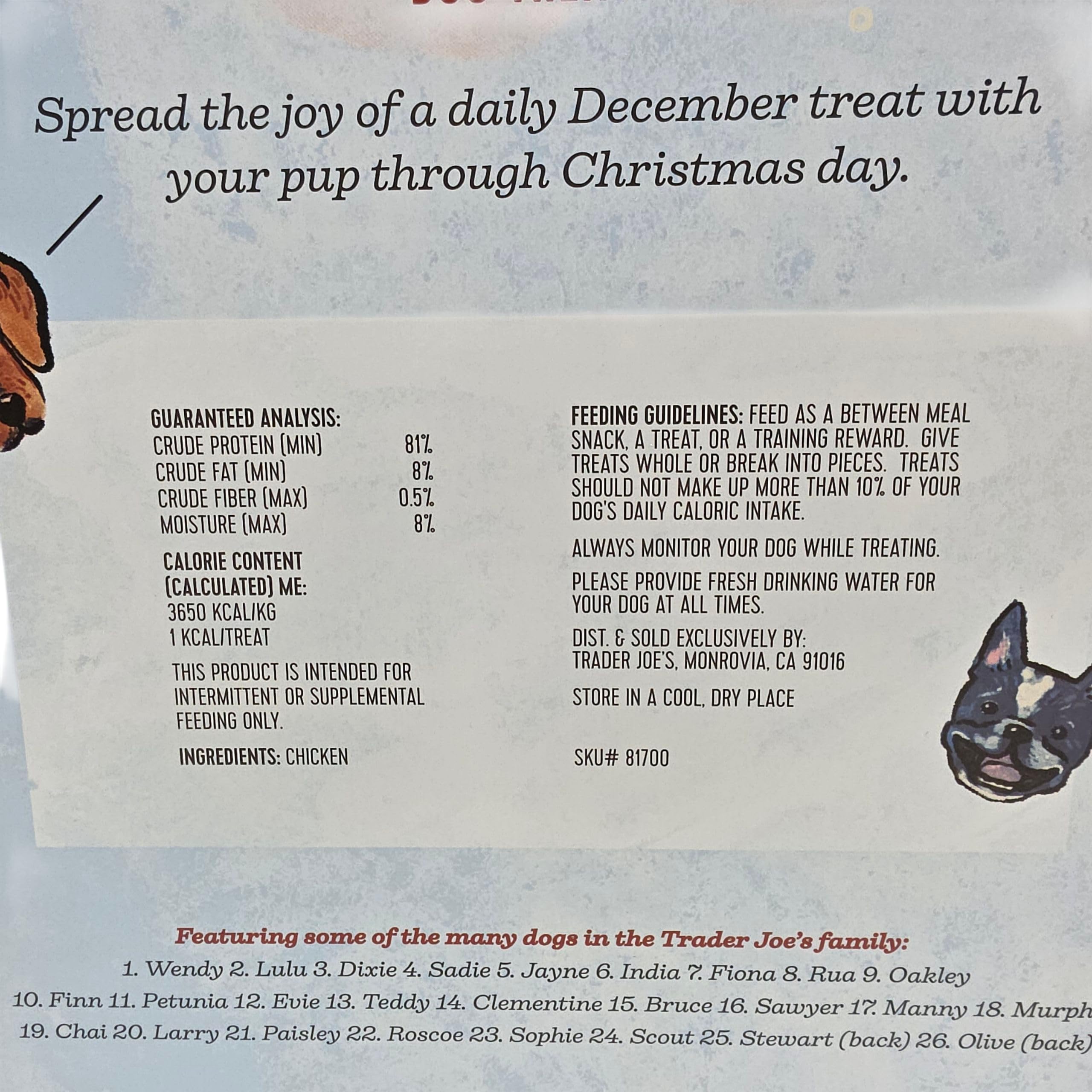 Trader Joe's A sweet potato dog treats — nutritious snack for joyful training sessions