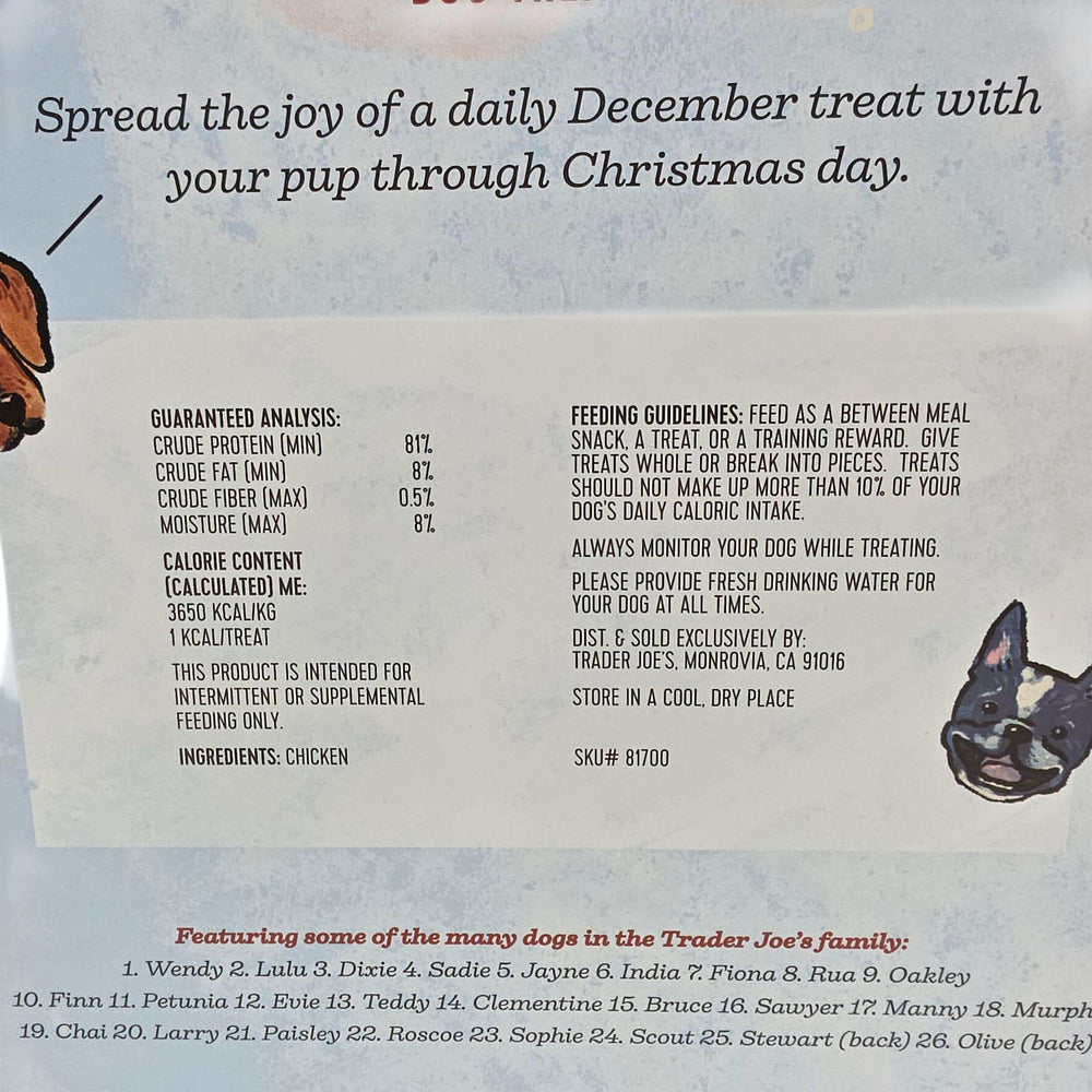 Trader Joe's A sweet potato dog treats — nutritious snack for joyful training sessions