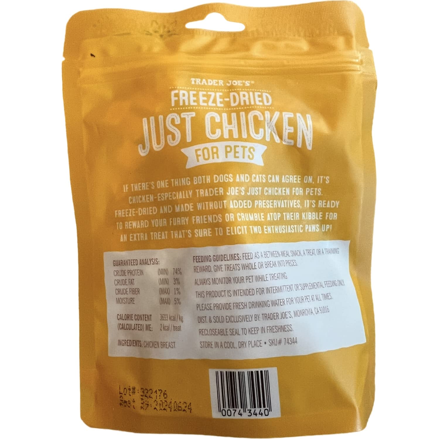 Trader Joe's Just Chicken treats close-up, ideal training reward and flavor enhancer