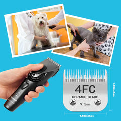 TRAH 3-3/4FC blade in use with Andis clippers for cooler clipping