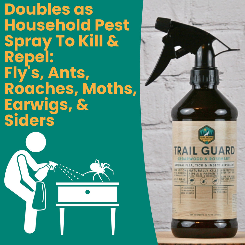 Trail Guard indoor spray targets ants, roaches, and spiders at home.
