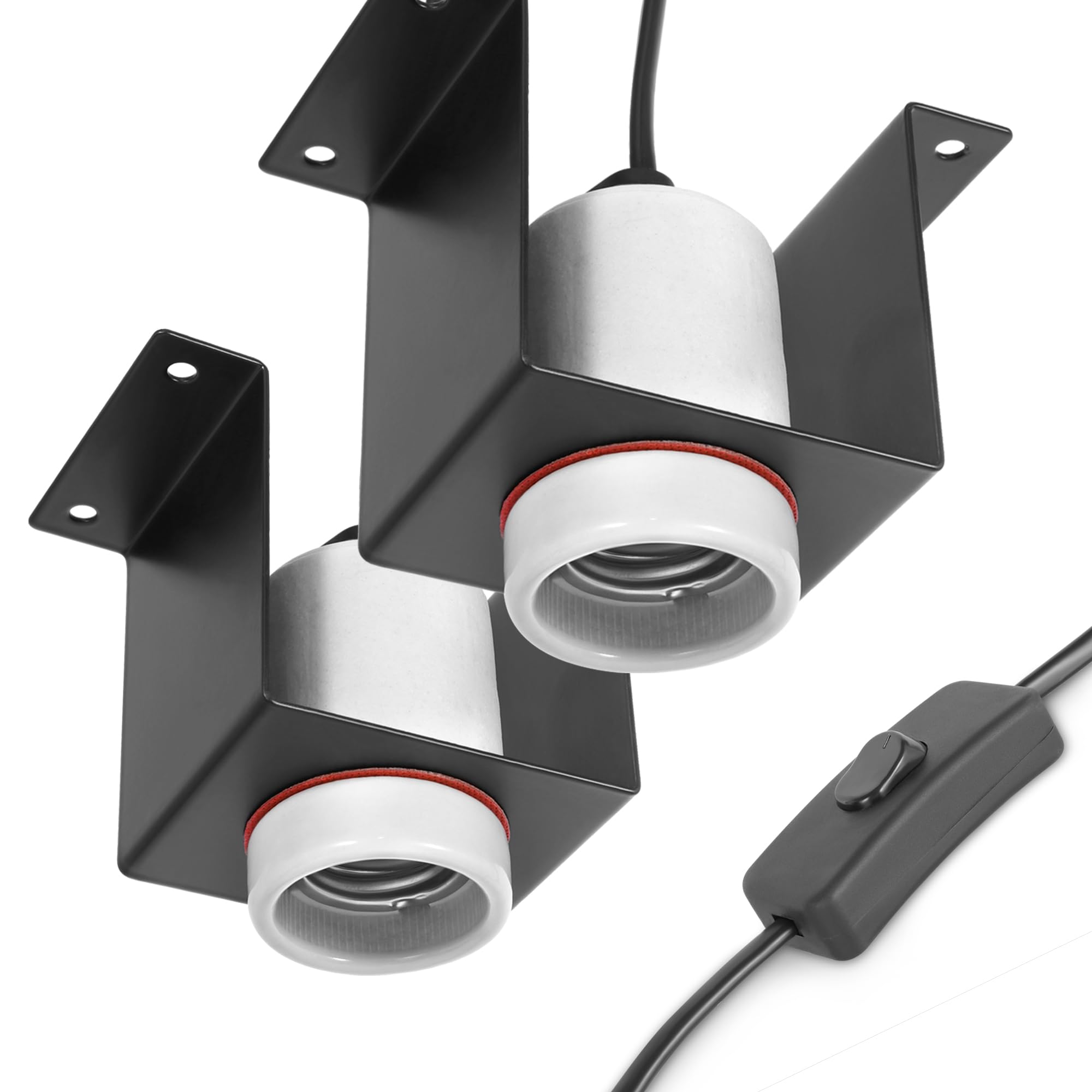Trakem reptile ceramic socket close-up highlighting heat-resistant ceramic construction.