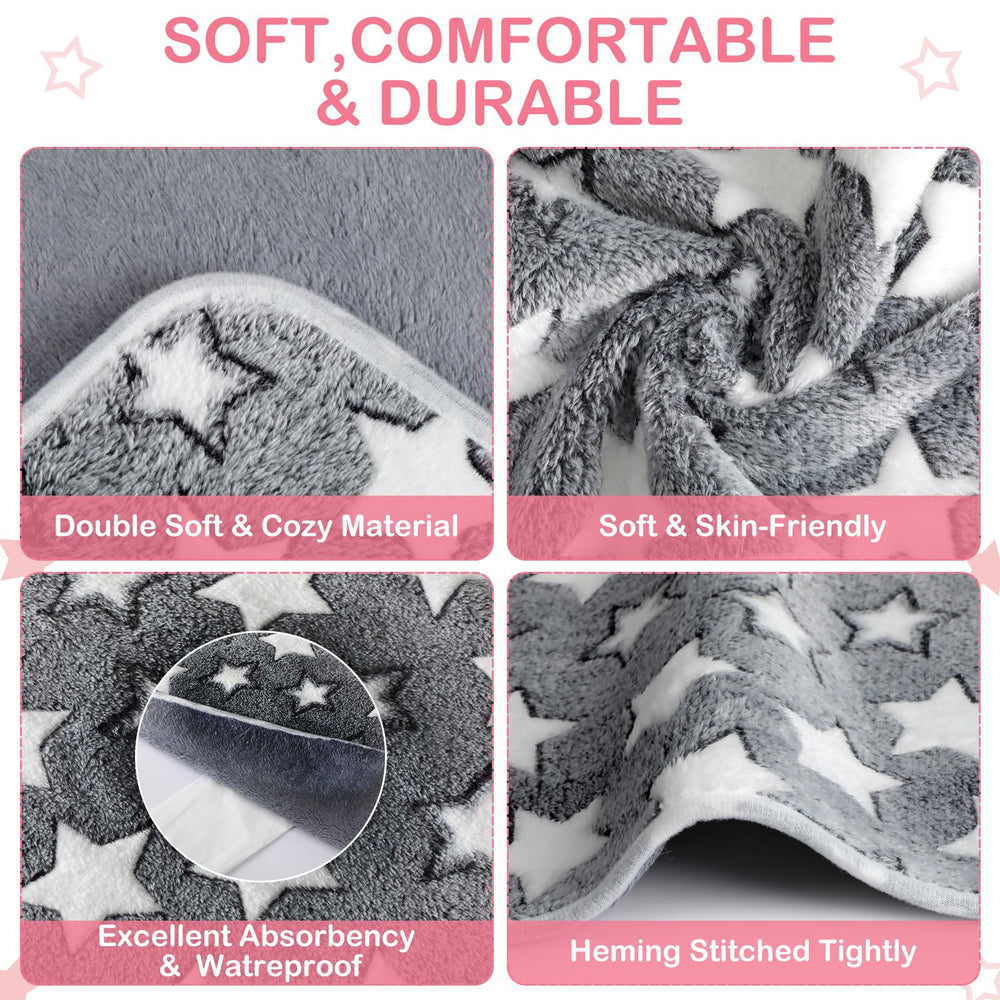 Tranqun black-white star blanket protects beds from leaks.