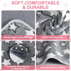 Tranqun black-white star blanket protects beds from leaks.