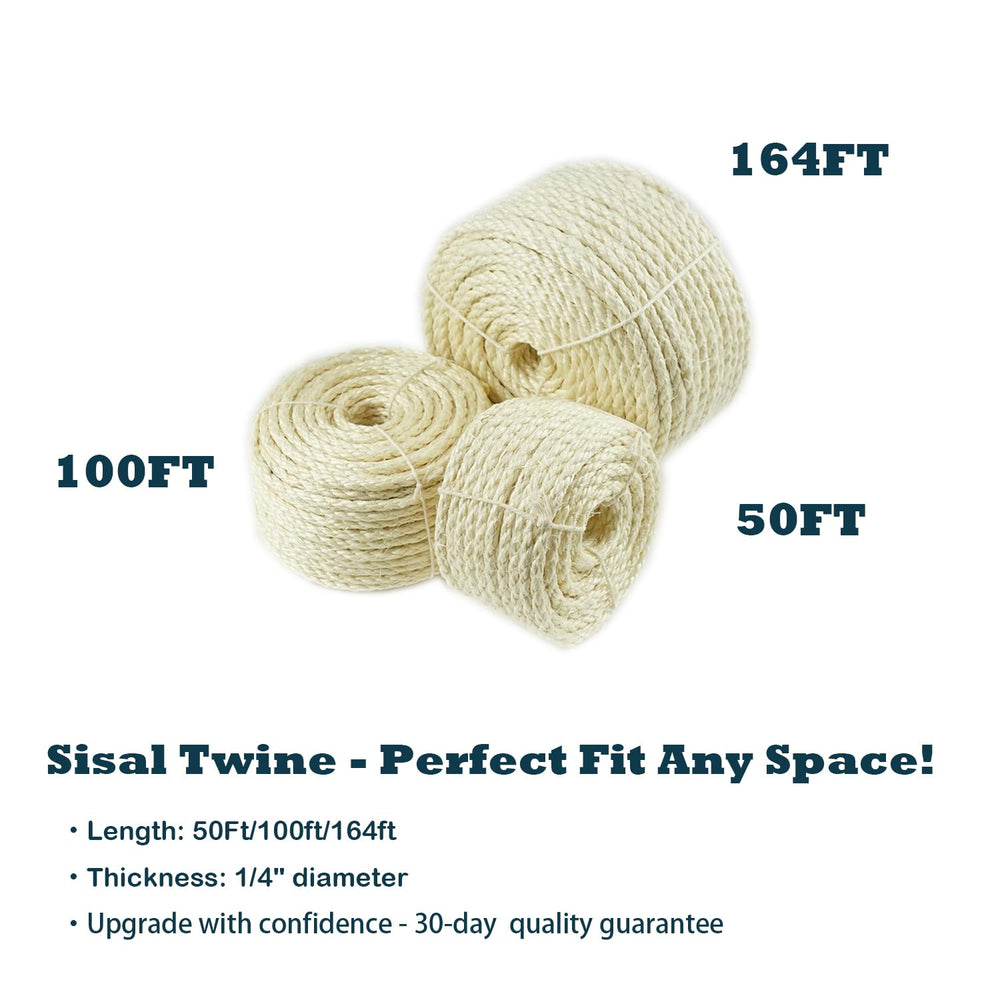 Treasborn sisal white rope DIY cat scratcher project illustrates easy customization