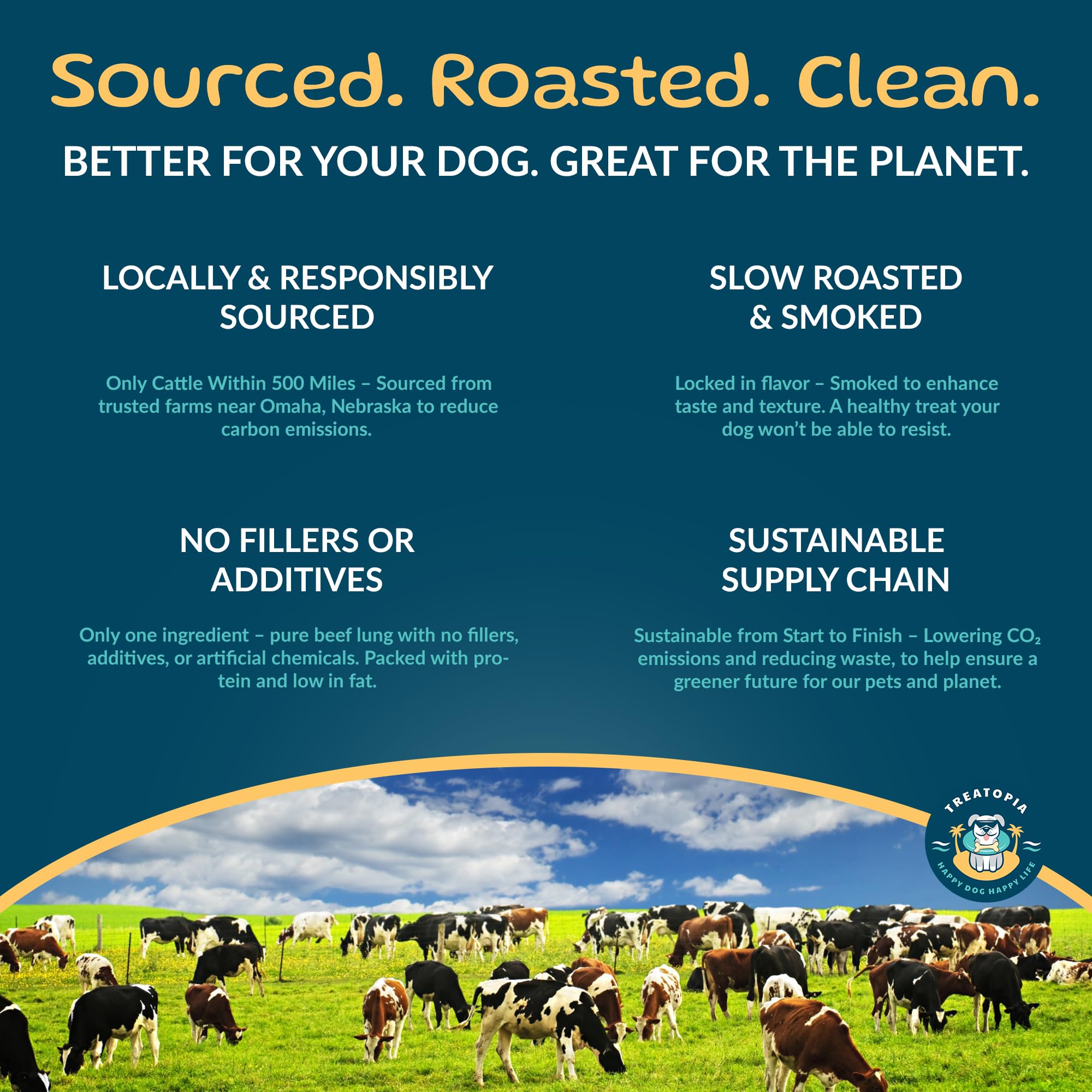 TREATOPIA Adventure Dog Bones made-in-usa label emphasizes domestic sourcing