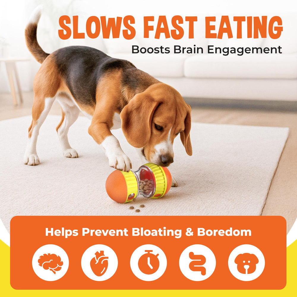 TRECKPET puzzle feeder offers interactive play that promotes mental stimulation during mealtime.