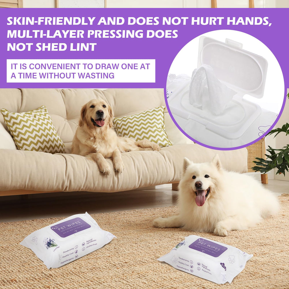 Treela dog wipes used around ears and eyes for gentle cleansing.