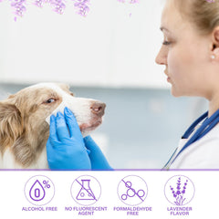 Treela dog wipes applied to paws after a walk for clean feet.