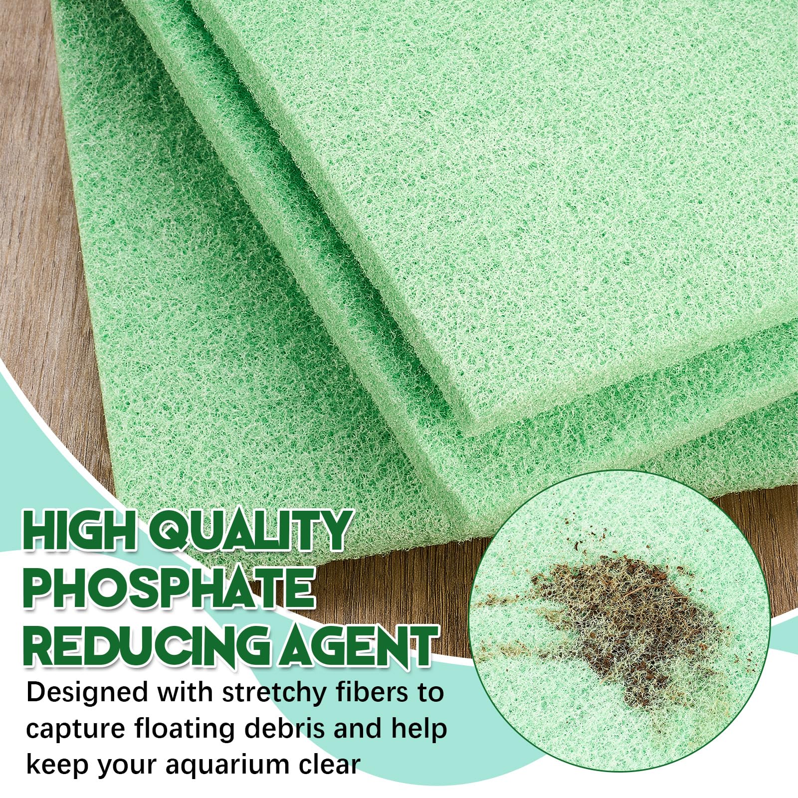 Treela phosphate reducer pad in sump setup maintains flow with durable thickness
